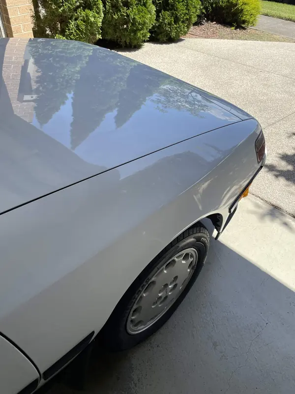 Rear guard of the white Celica in the sun